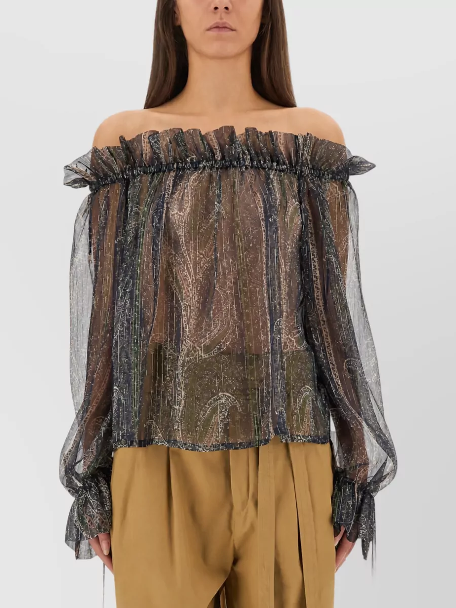 Saint Laurent lurex silk blouse