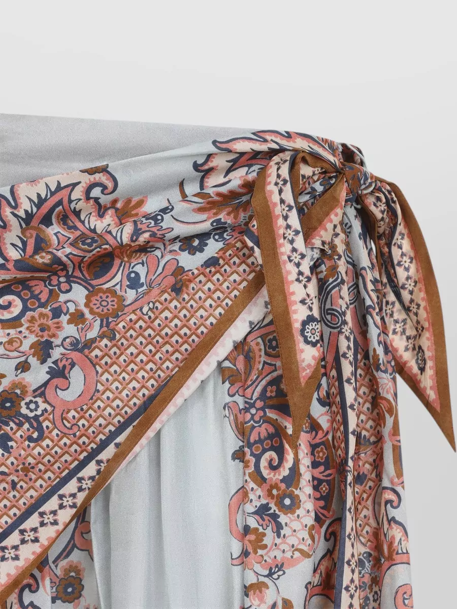 Zimmermann Silk Printed Asymmetric Mini Skirt