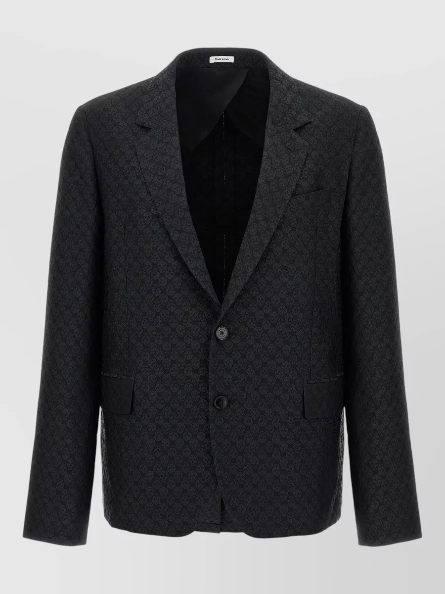 Mc Queen jacquard single-breasted blazer