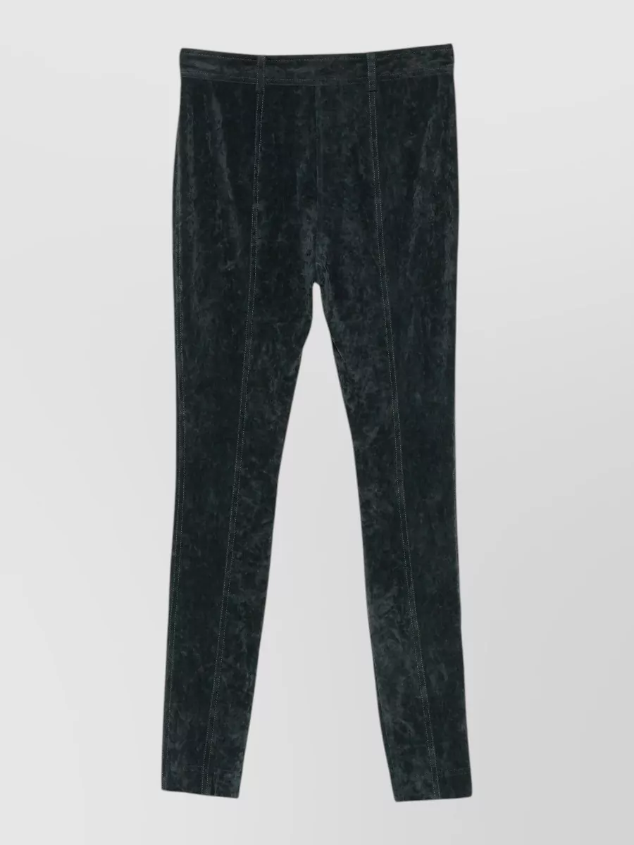 Alberta Ferretti velvet effect skinny-fit tailored trousers
