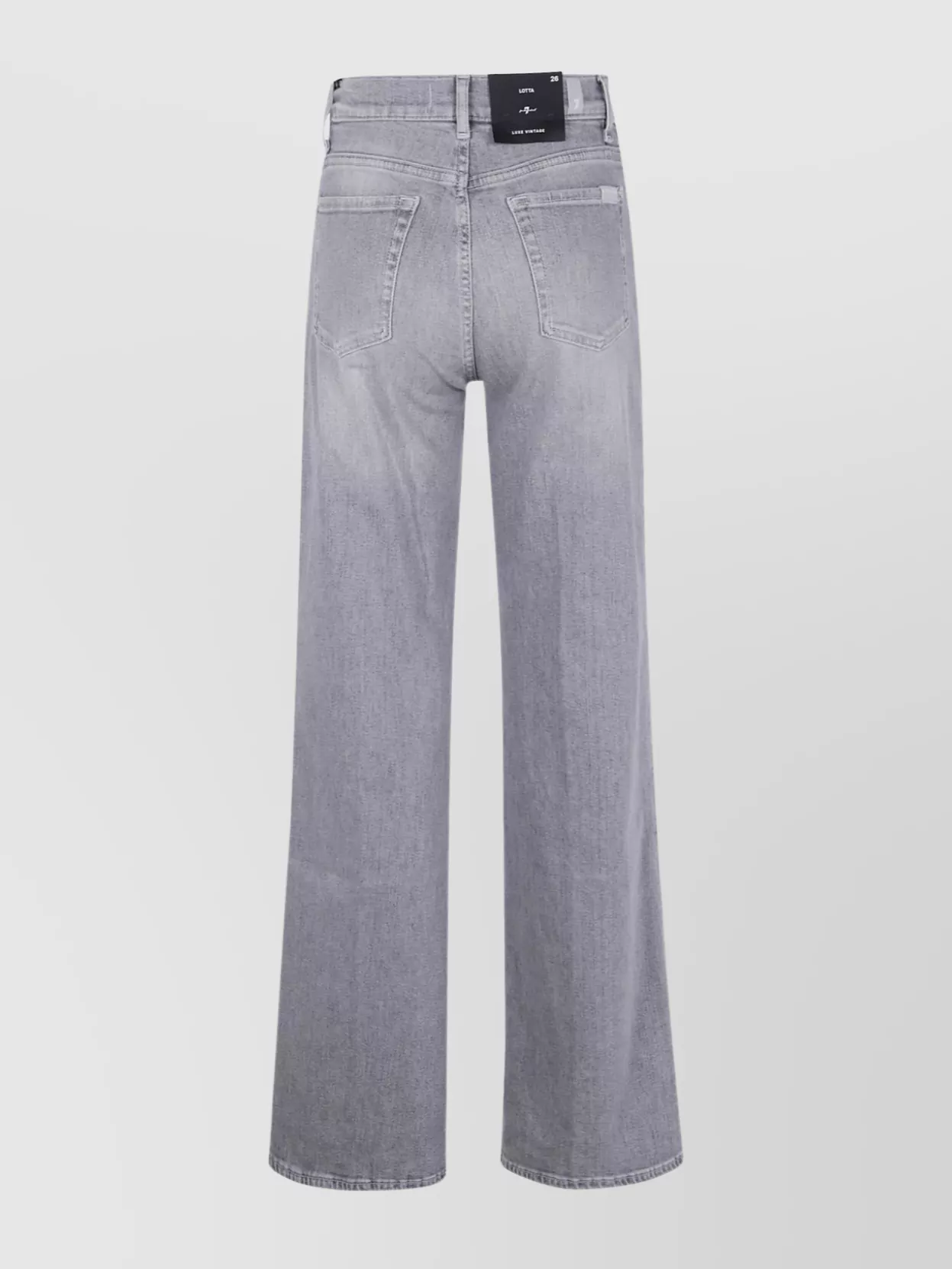 7 For All Mankind Wide Leg Trousers Featuring Belt Loops In Gray
