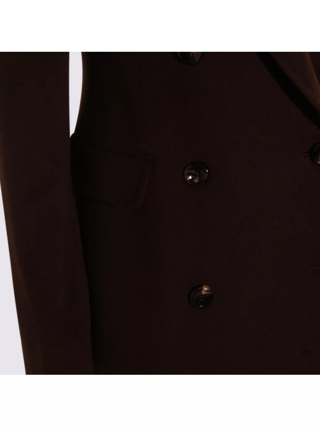 Tagliatore Long Length Double-breasted Coat With Button Detailing In Black