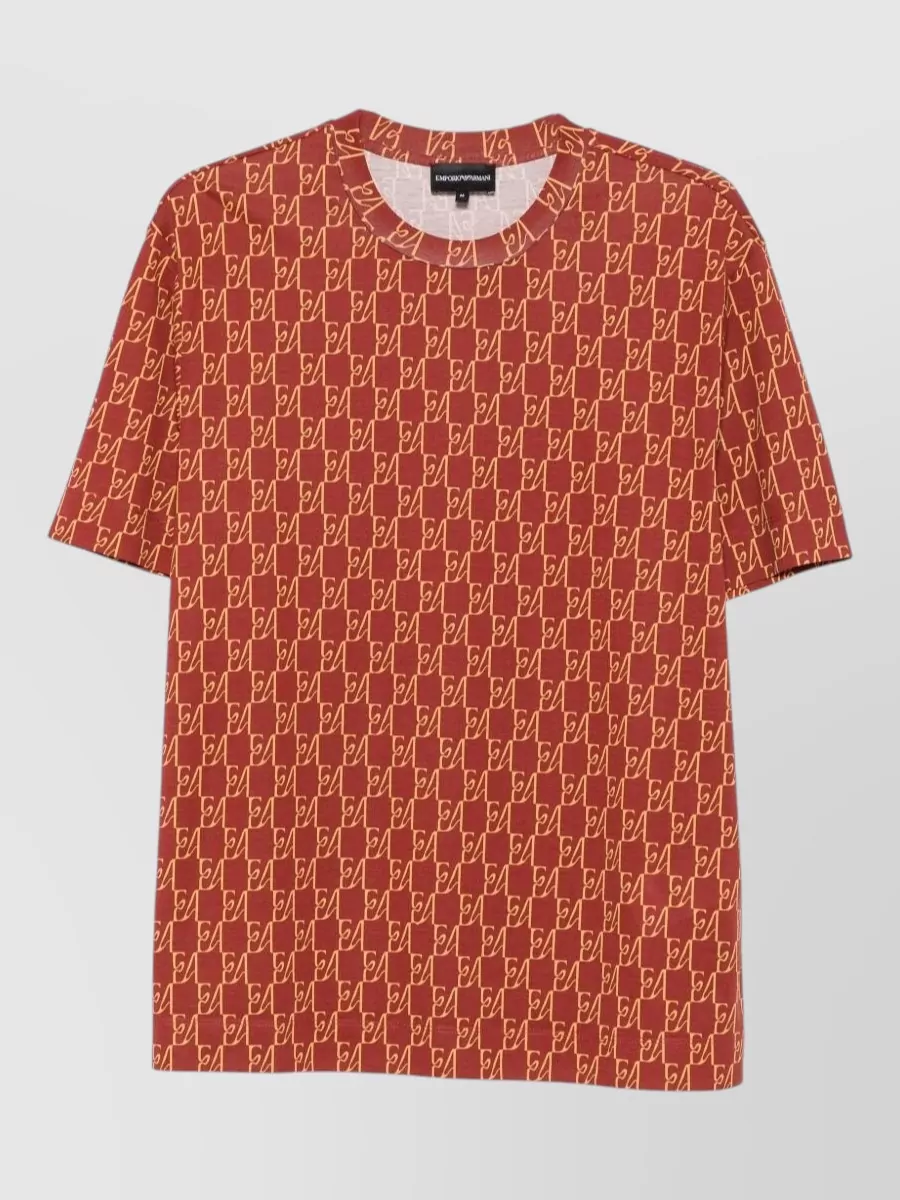 Emporio Armani printed logo-print jersey t-shirt