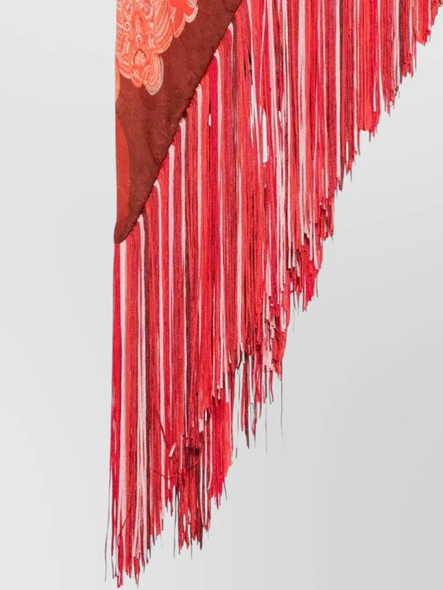 Etro Silk Paisley-Print Fringed Scarf