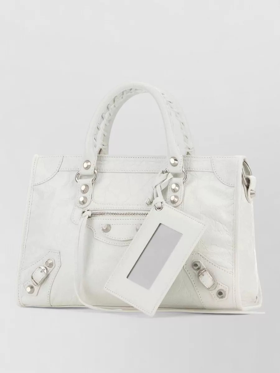 Balenciaga le city small leather clutch bag
