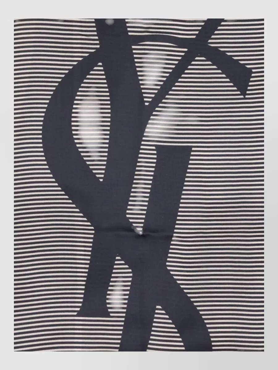 Saint Laurent silk striped scarf