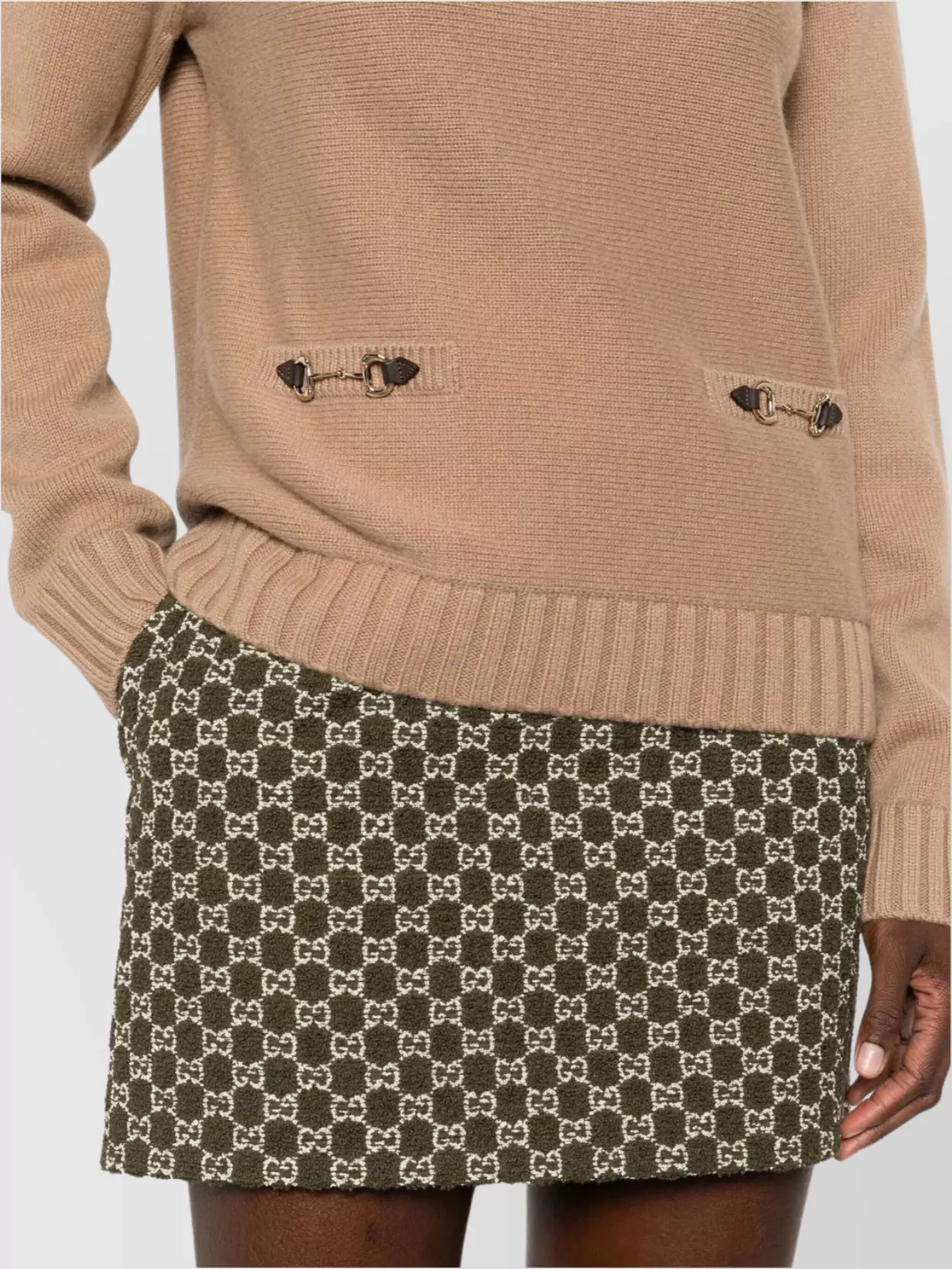 Gucci Wool Top Featuring Buckles