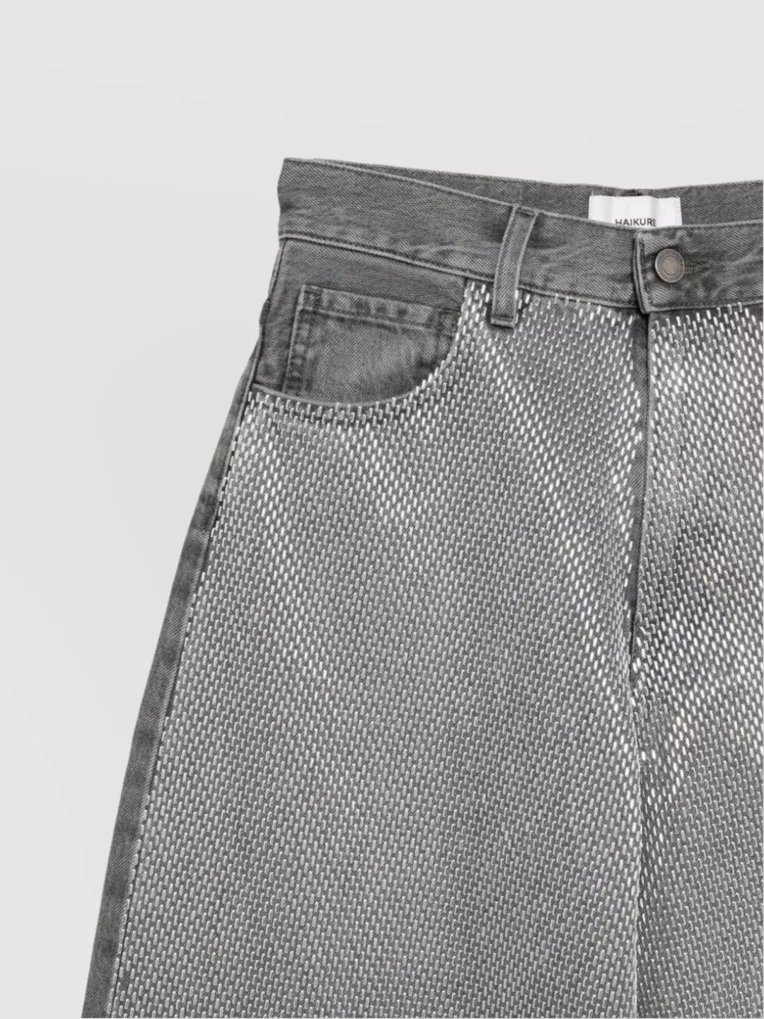 Haikure Stapled Trousers Metallic Finish