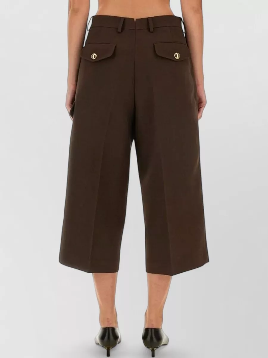 Ami Paris Virgin Wool Cropped Bermuda Shorts