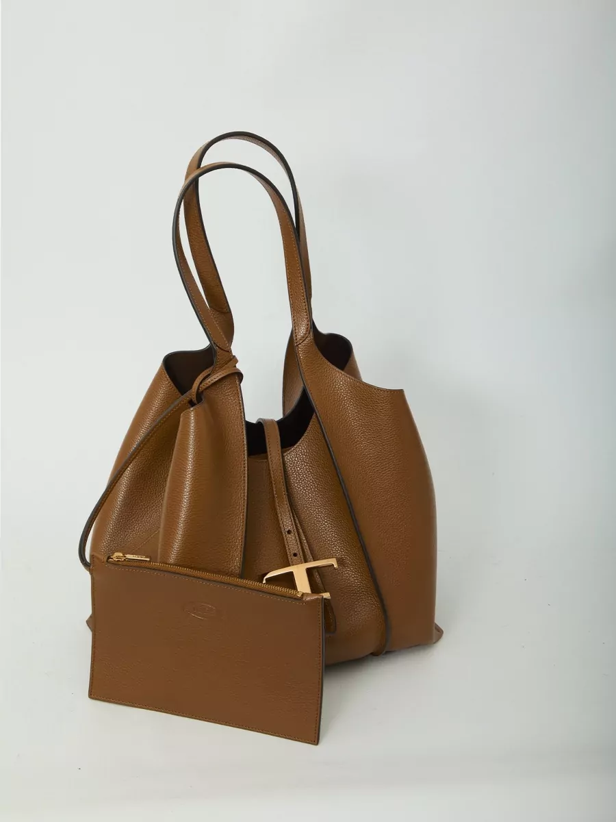 Tod's T Timeless Small Leather Tote Bag