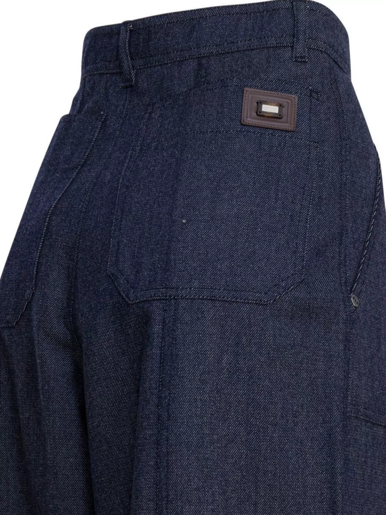 Max Mara Wool Trousers Featuring Denim Style In Blue