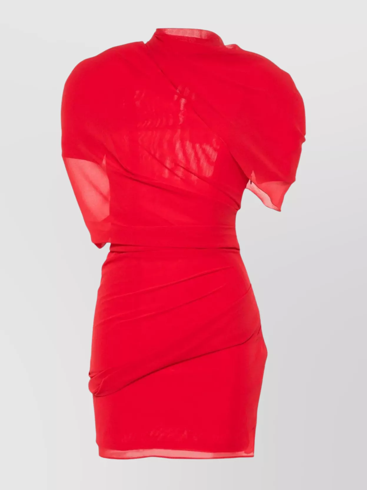 Jacquemus Draped One Shoulder Mini Dress
