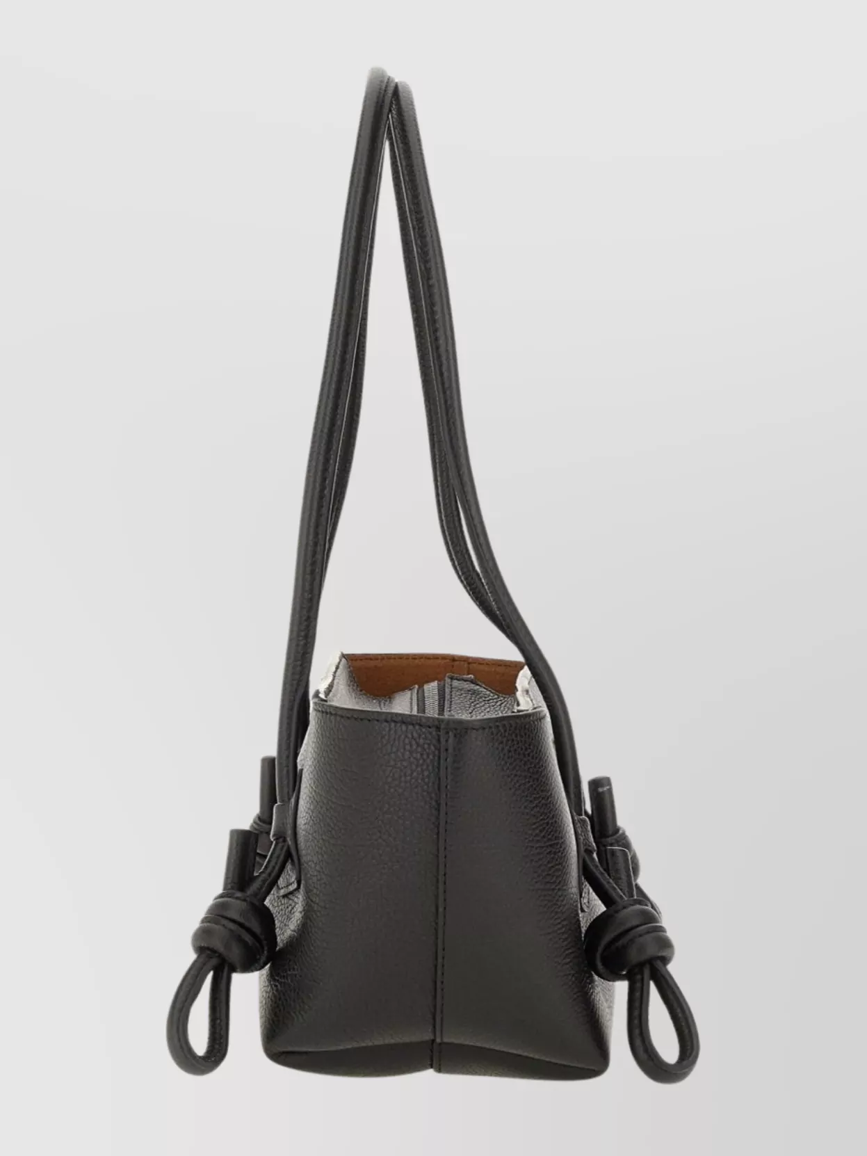 Hereu Textured Shoulder Bag Knotted Handles
