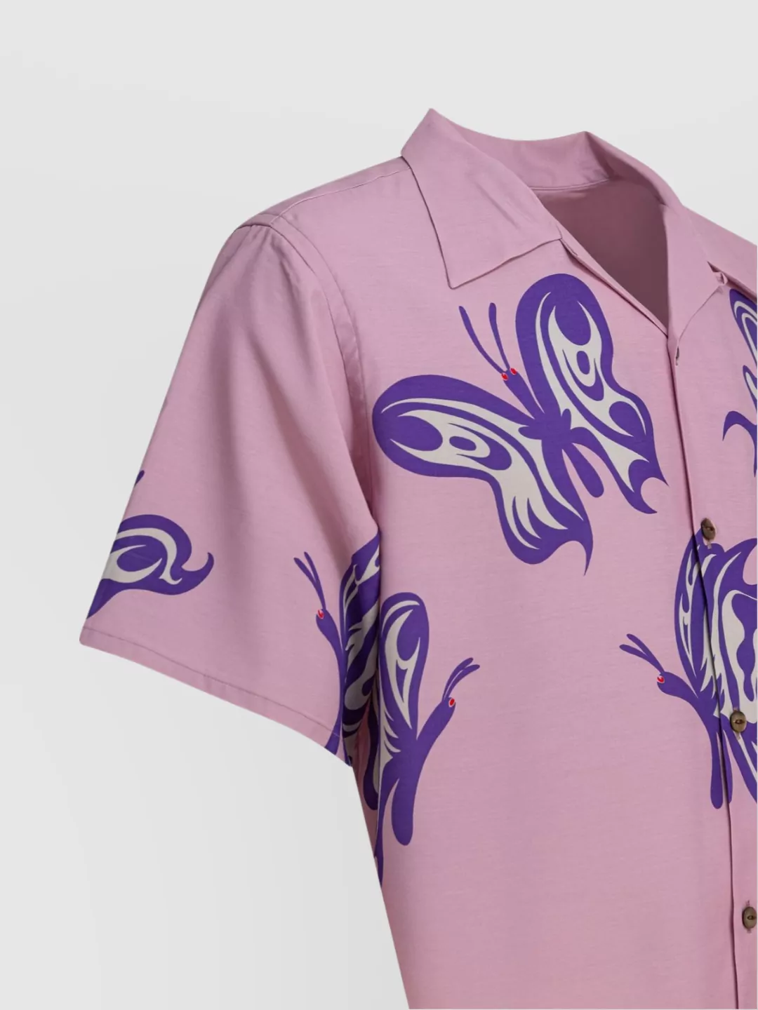 Needles Short Sleeves Butterfly Print Shirt