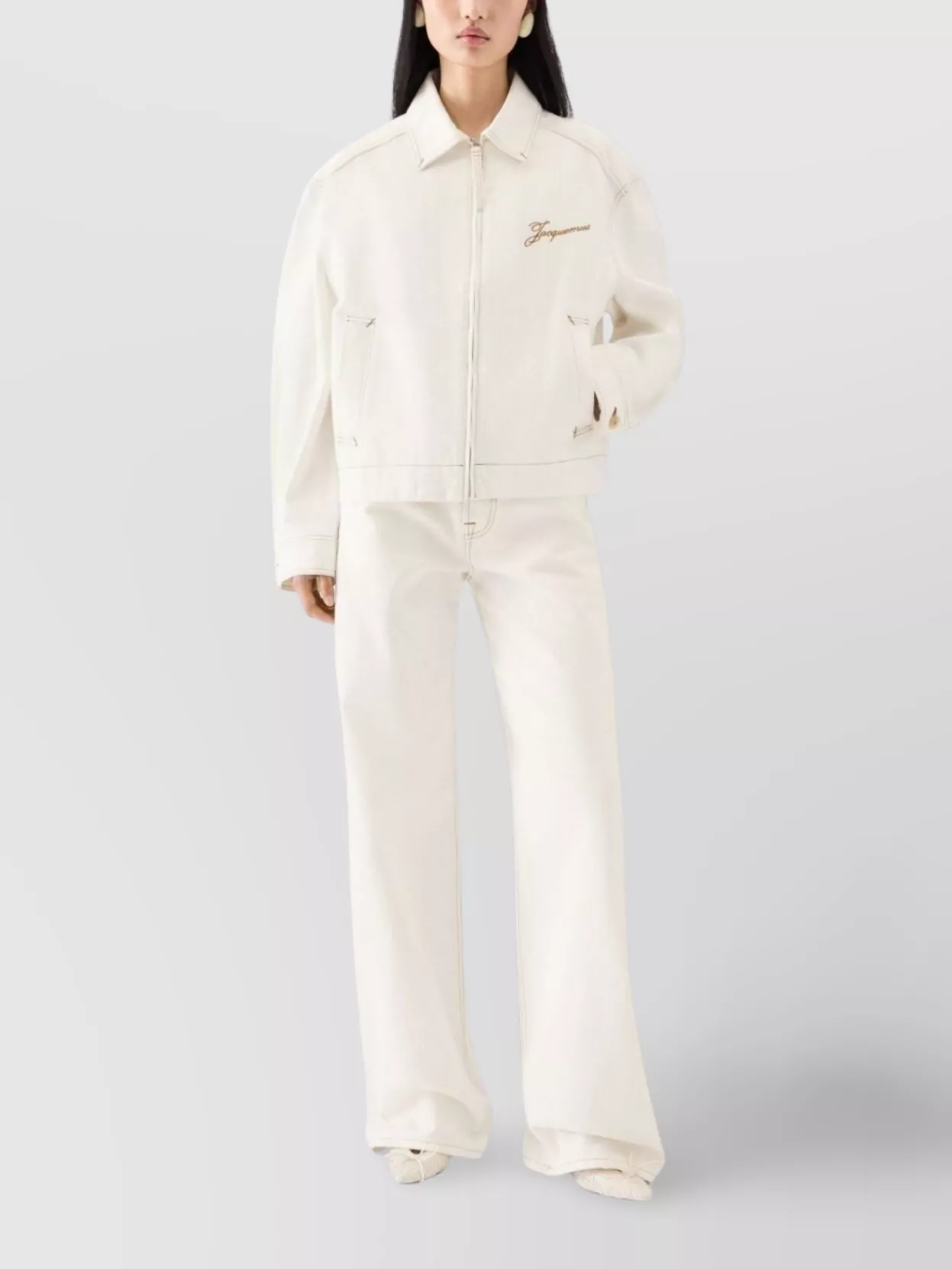 Jacquemus Denim Canvas Jacket Side Pockets