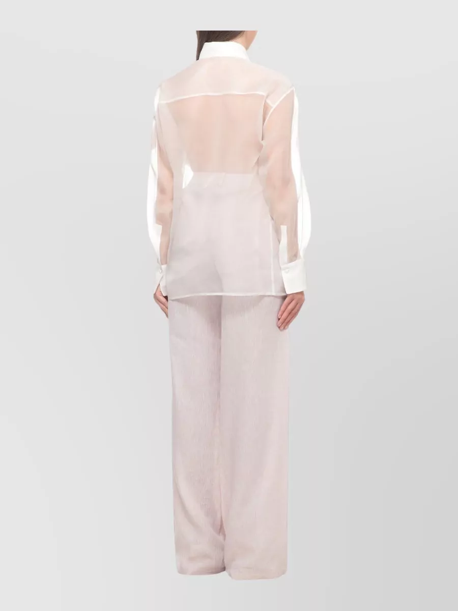 Antonelli Firenze Silk Long-Sleeve Embellished Shirt