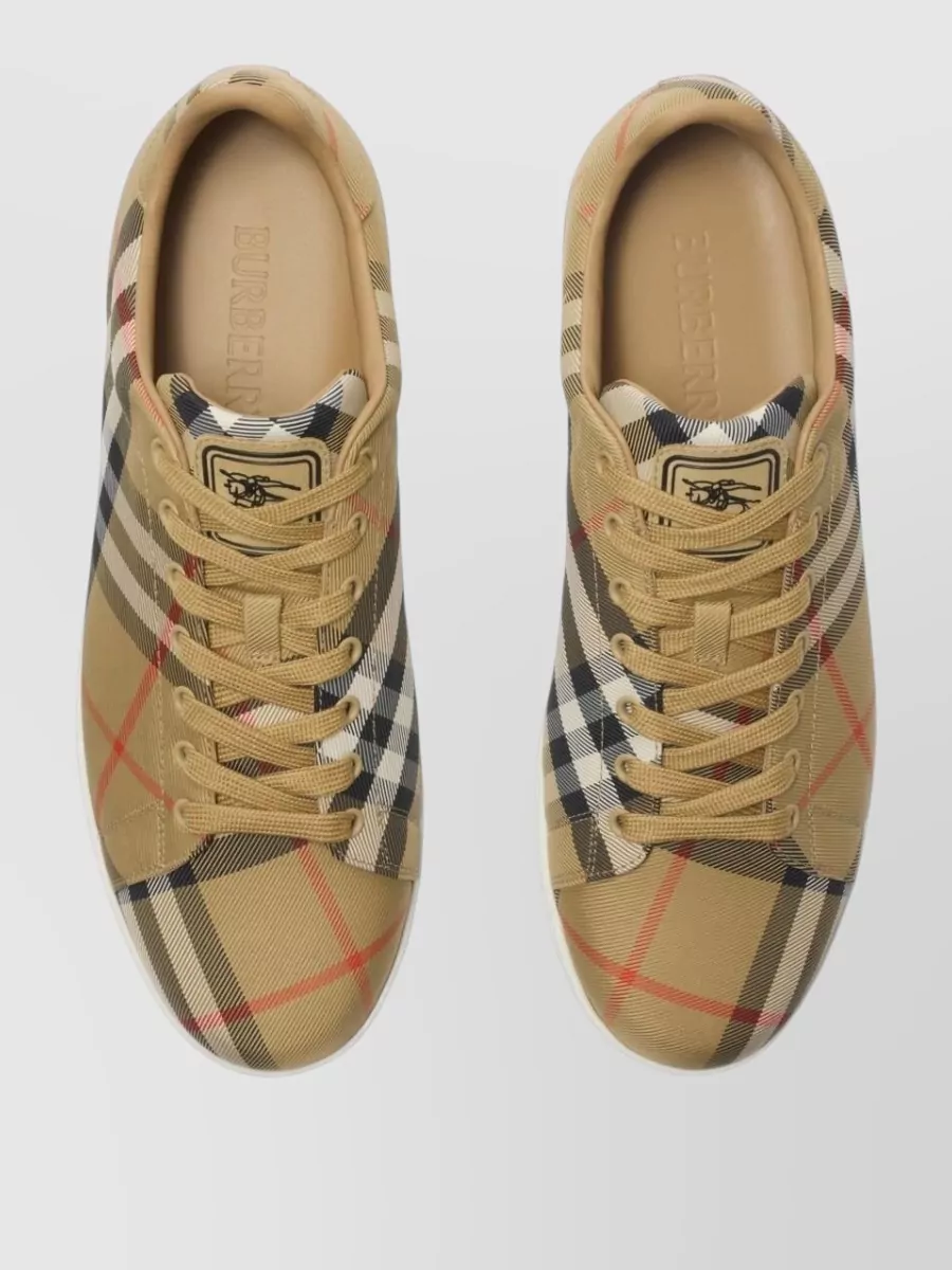 Burberry Silk Nylon Low Top Lace Sneakers