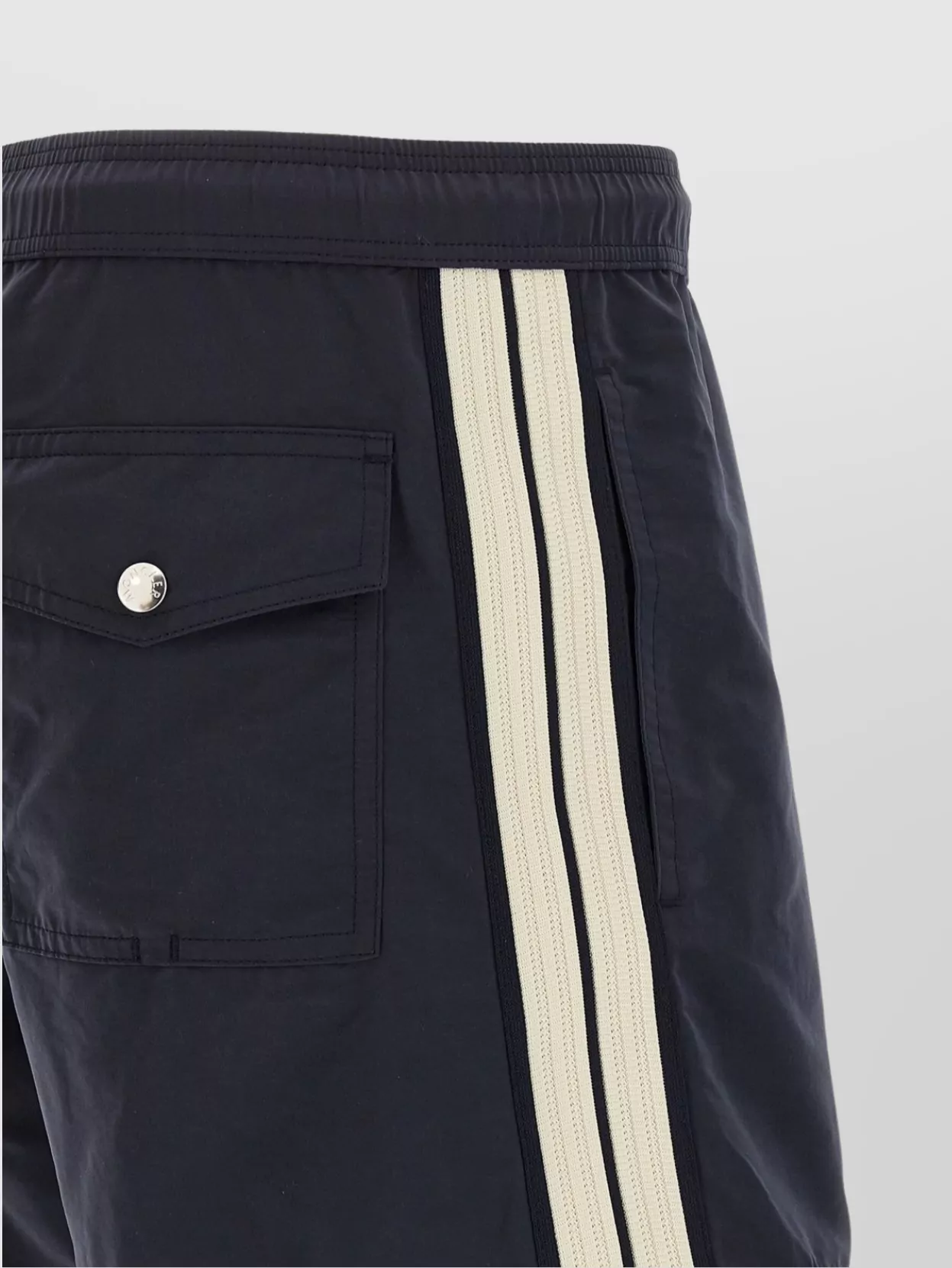 Moncler Crochet Insert Swimsuit Featuring Back Pocket