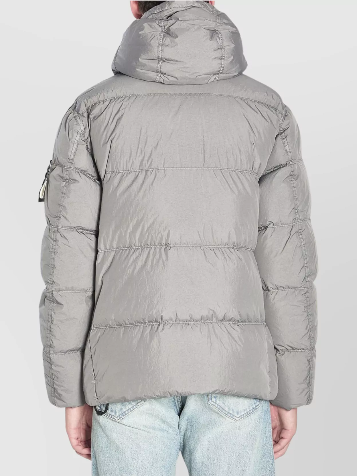 Stone Island Crinkle Reps Ny Puffer Jacket In Gray