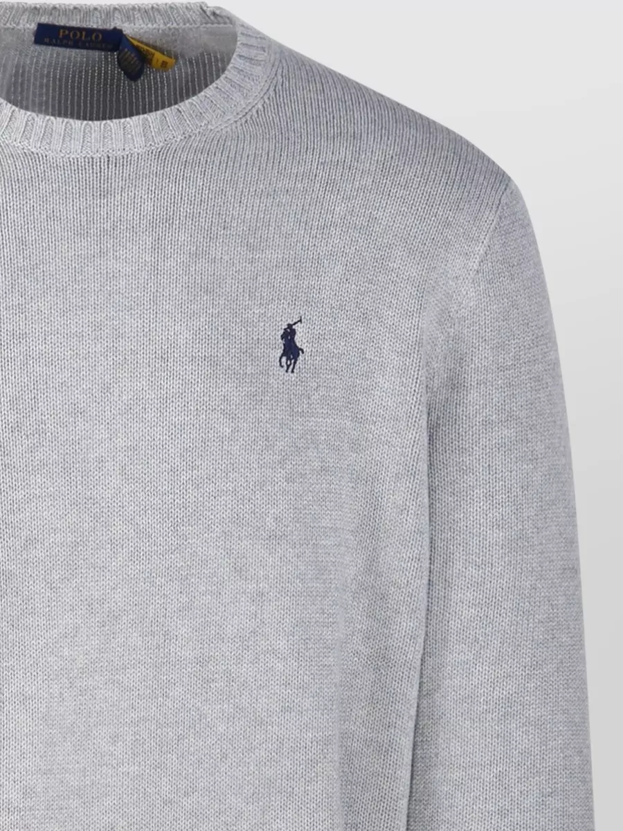 Ralph Lauren Crew Neck Sweater Long Sleeves Ribbed Trims