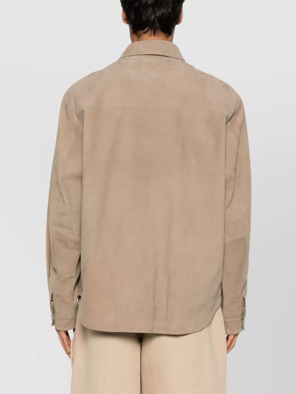 Shop Entire Studios Relaxed Fit Unisex Shirt With Buttoned Cuffs In Neutrals