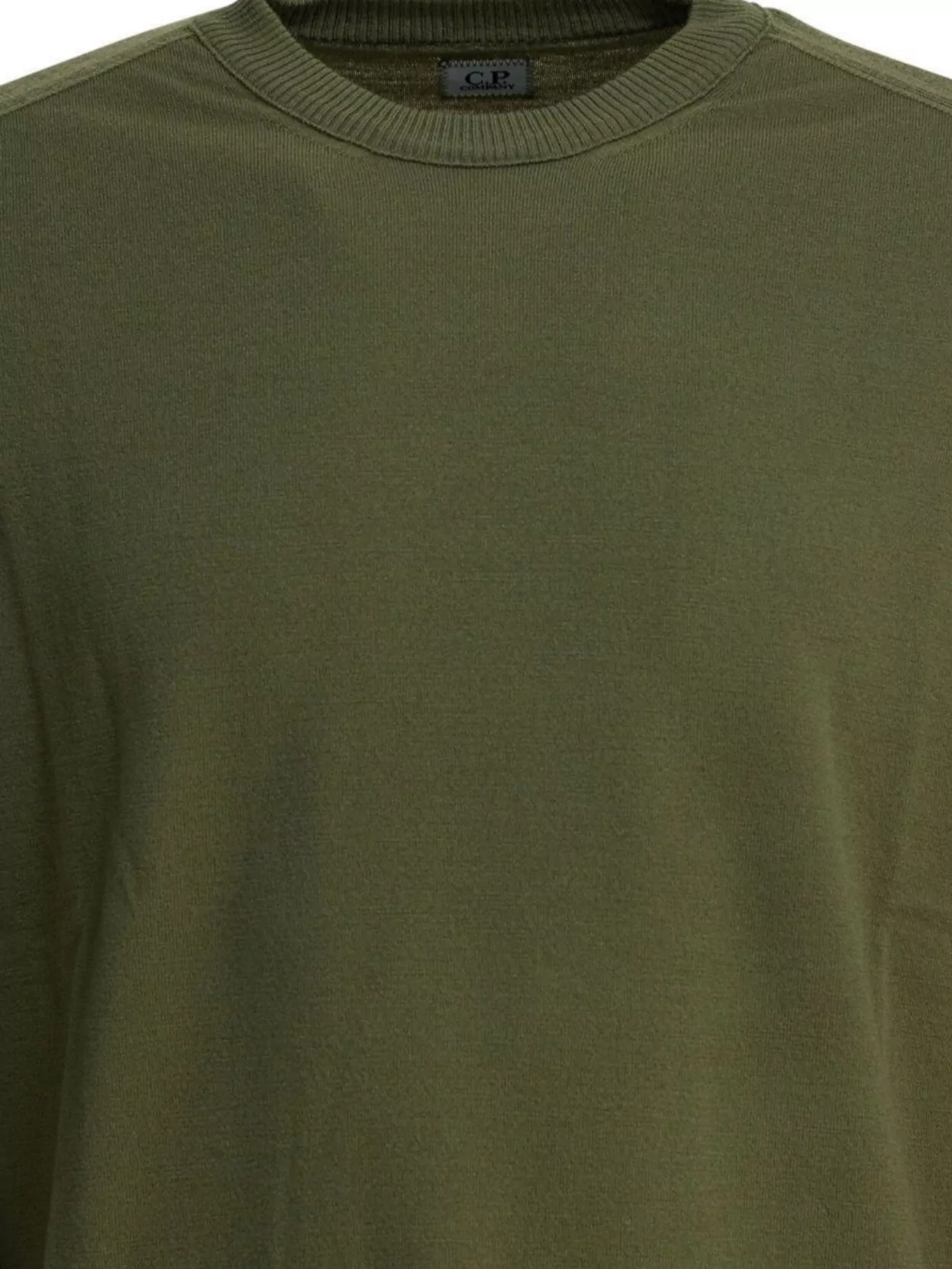 C.p. Company Crew Neck Knitwear With Ribbed Cuffs And Pocket