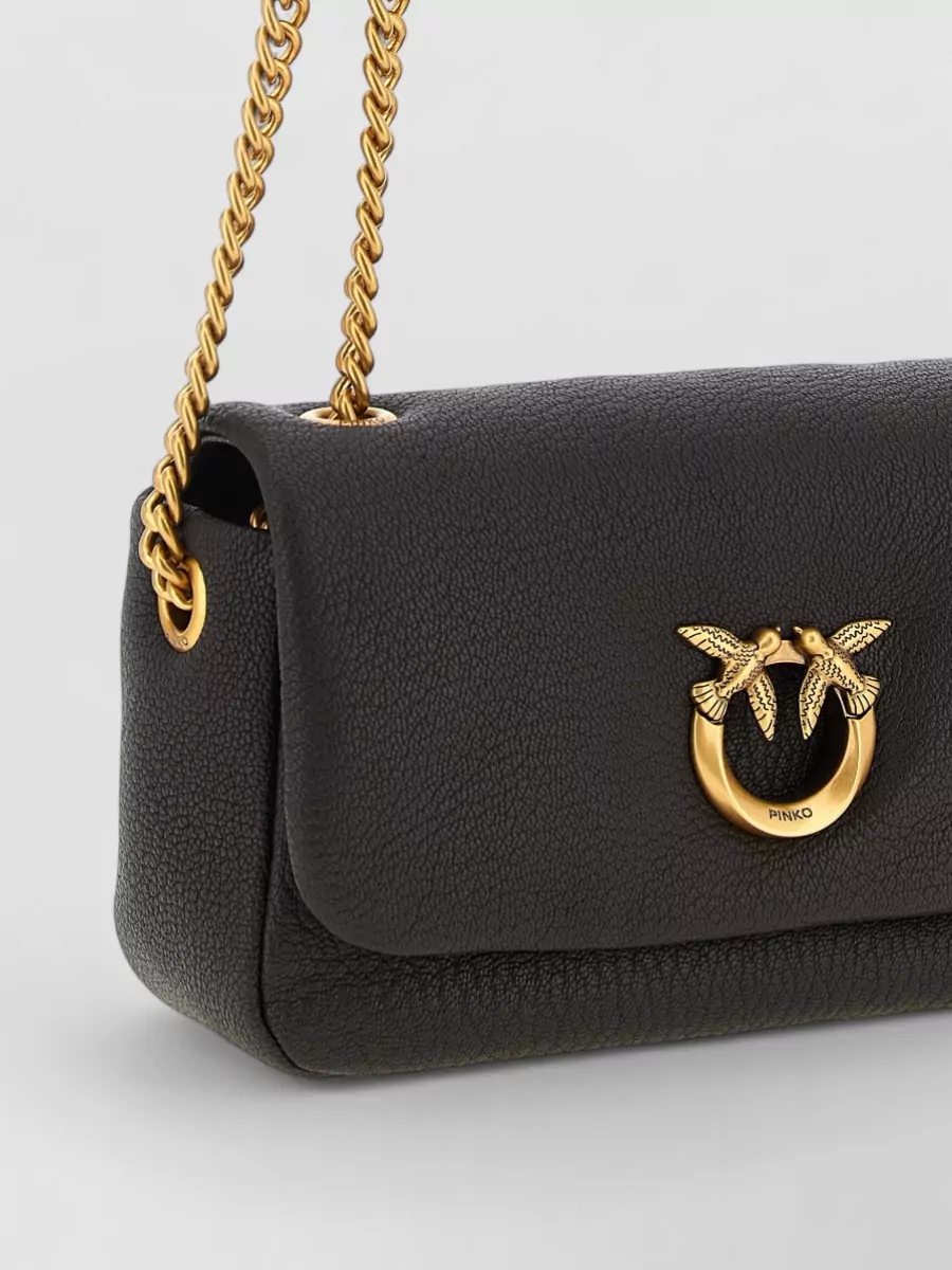 Pinko Love Bag Medium Leather Clutch Bag