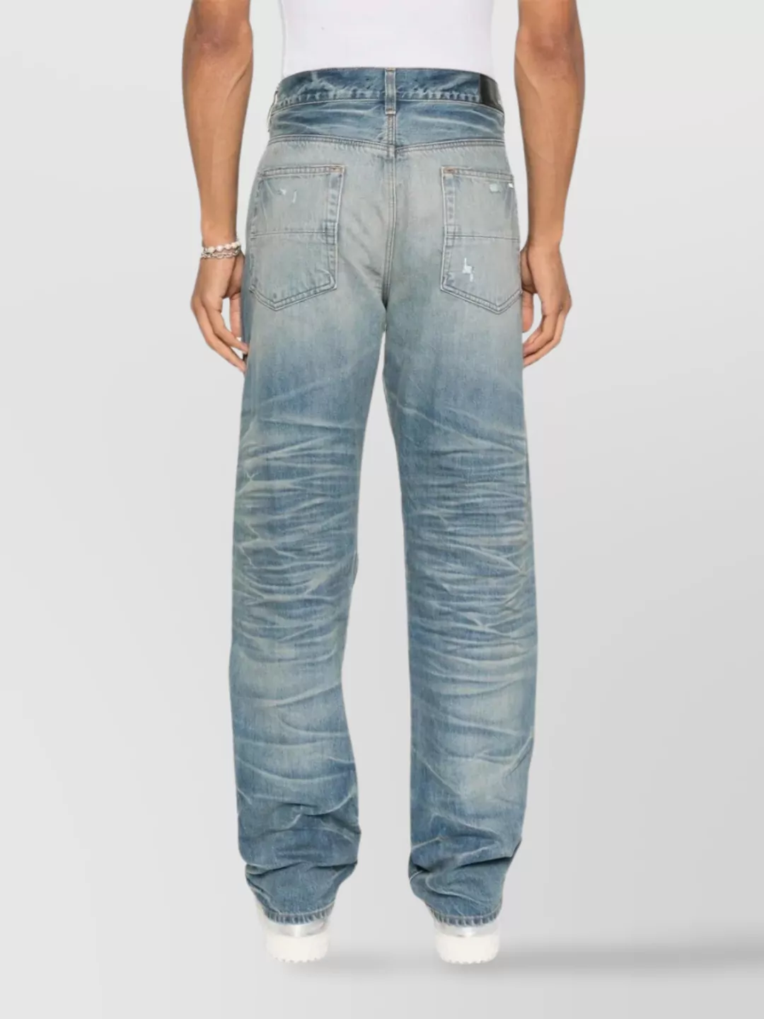 Amiri Straight-Leg Distressed Jeans Belt Loops