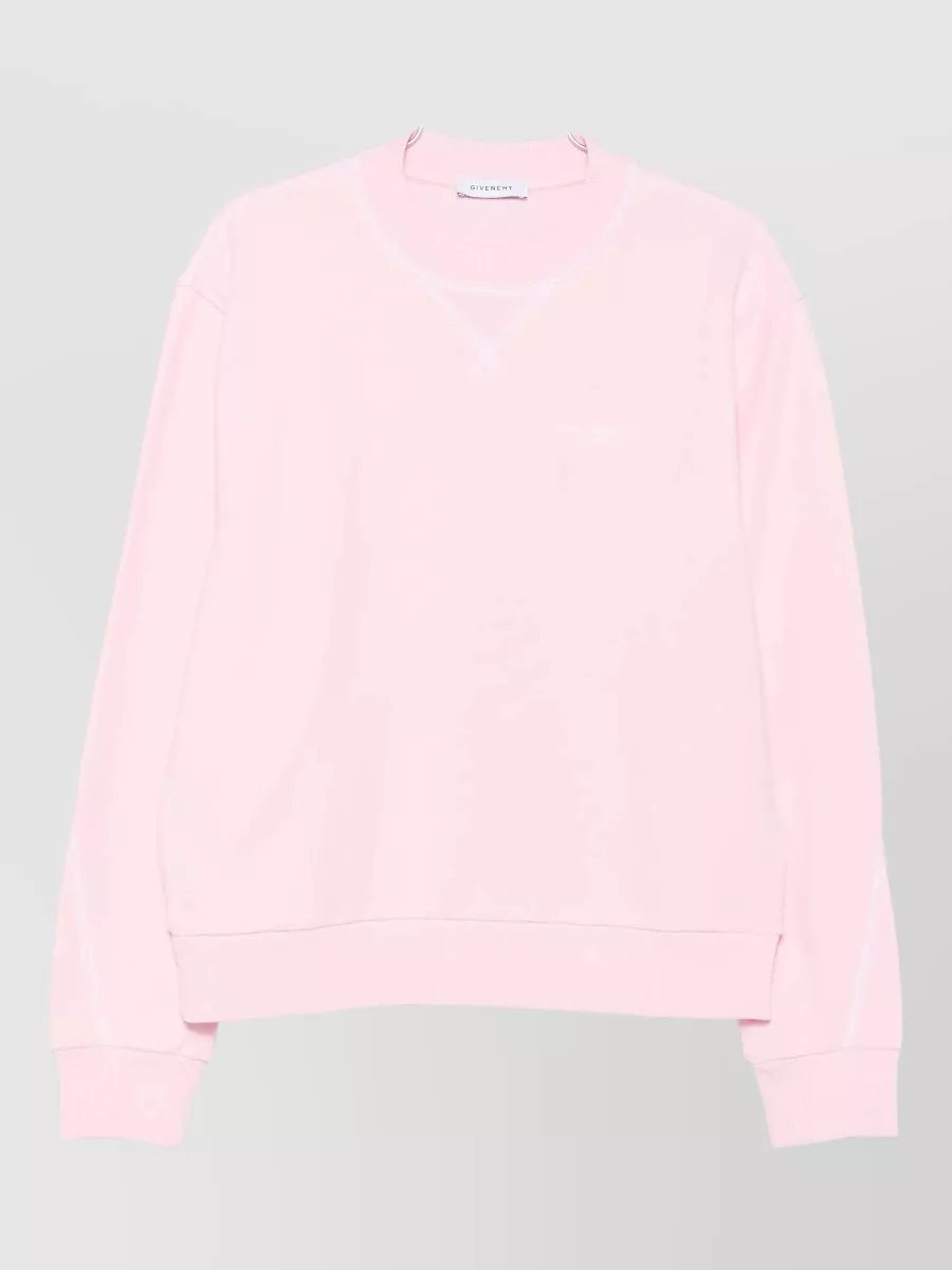 Givenchy cotton ribbed crew neck sweatshirt