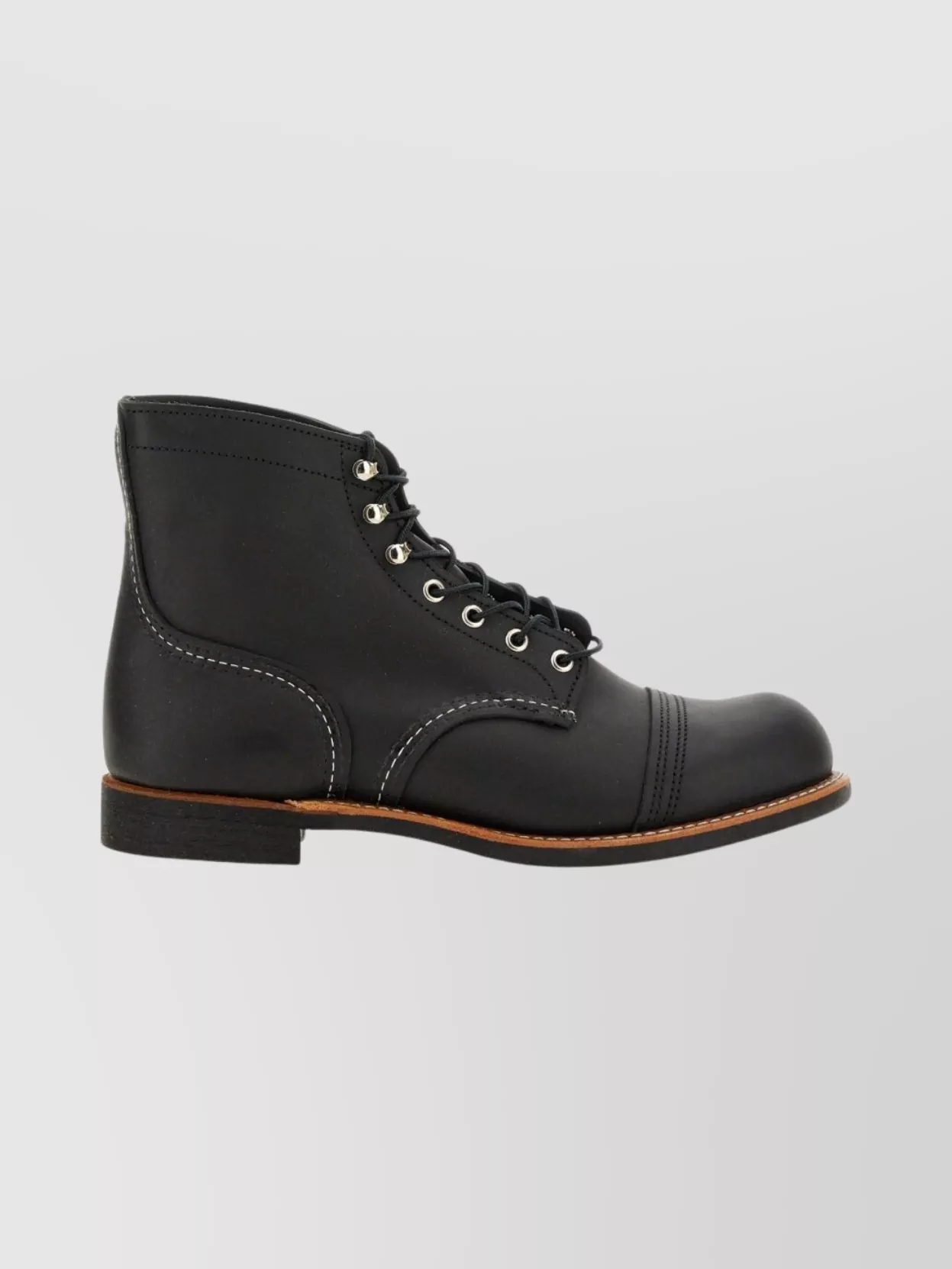 Red Wing Shoes Lace-Up Ankle Boots Contrast Stitching