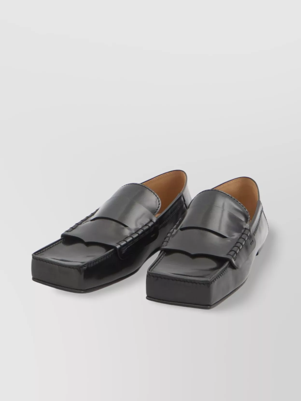 Jacquemus Square Toe Leather Loafers