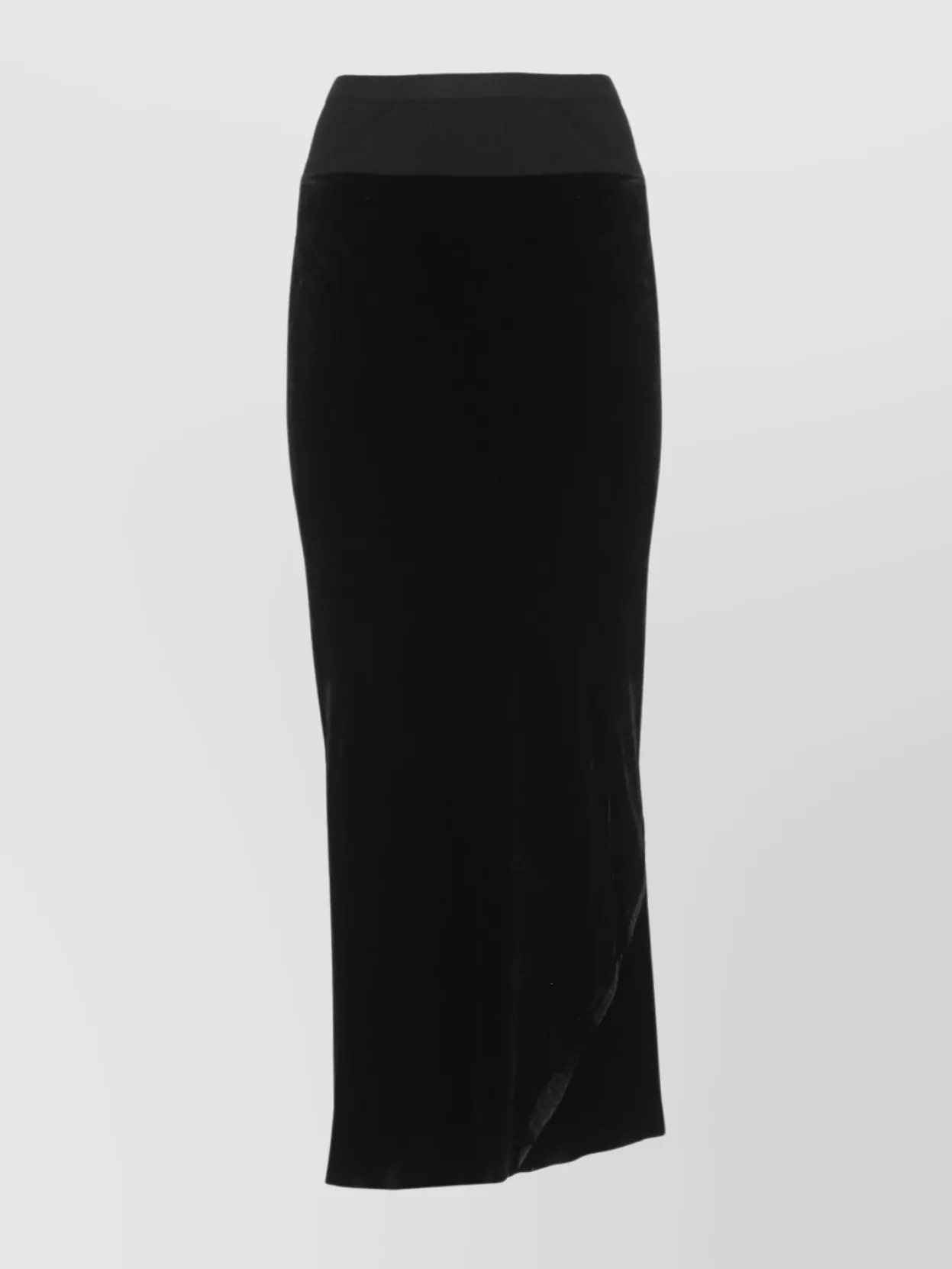 Rick Owens Midi Length Skirt Asymmetric Hem In Black
