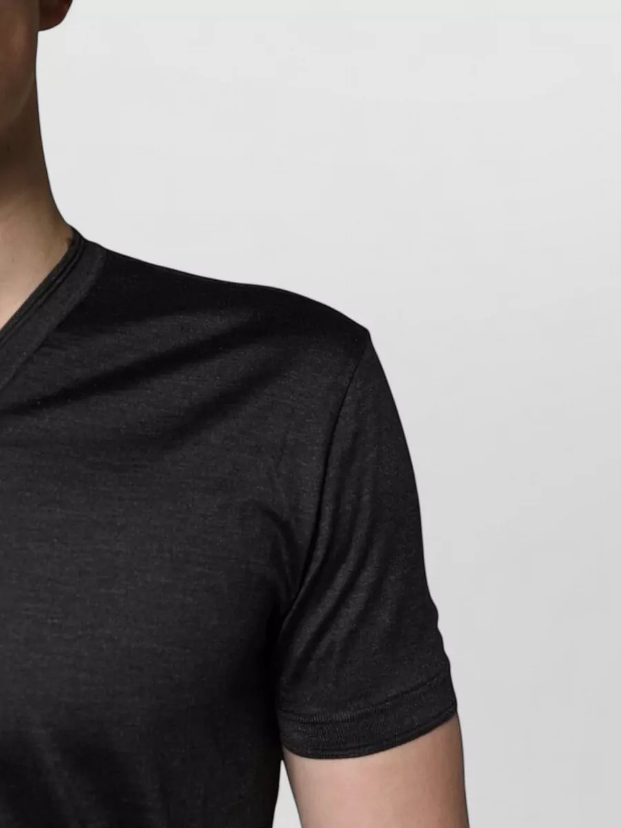 Dolce&Gabbana Silk V-Neck Short-Sleeve T-Shirt