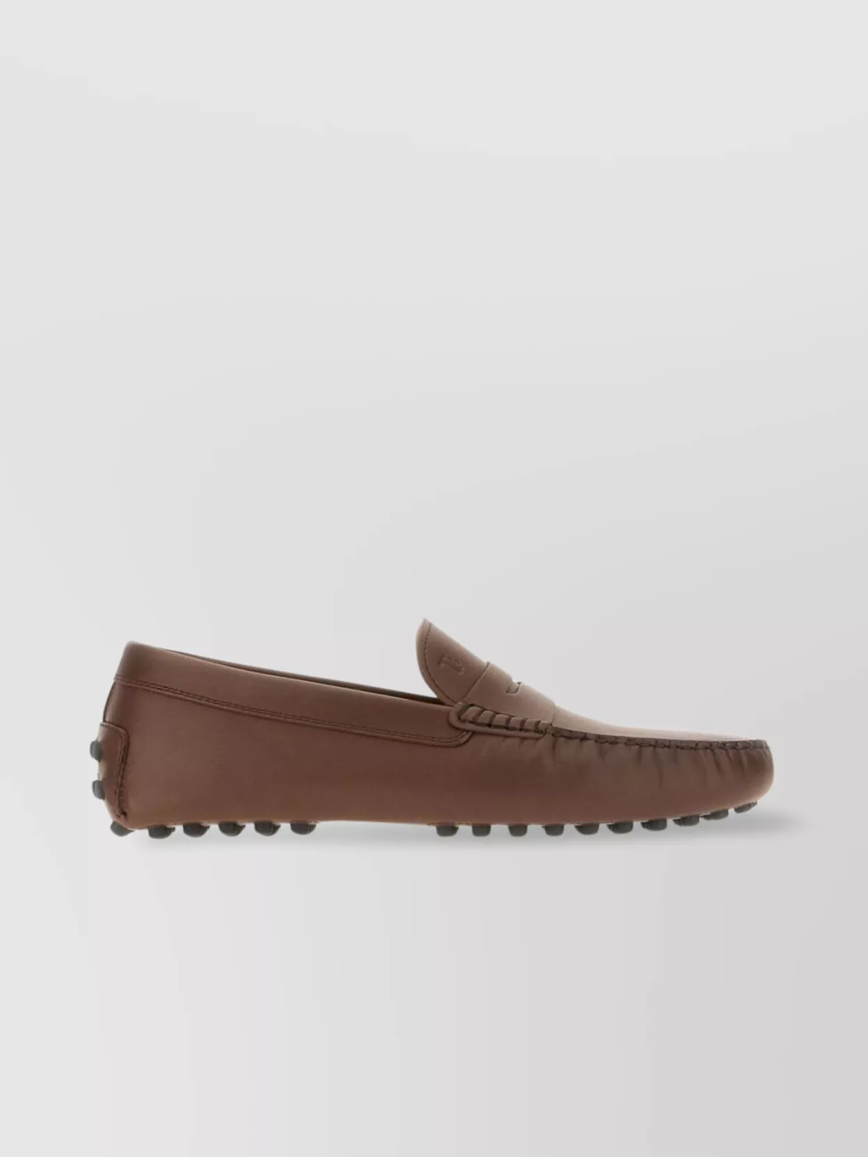 Tod's Leather Penny Strap Loafers Pebble Sole