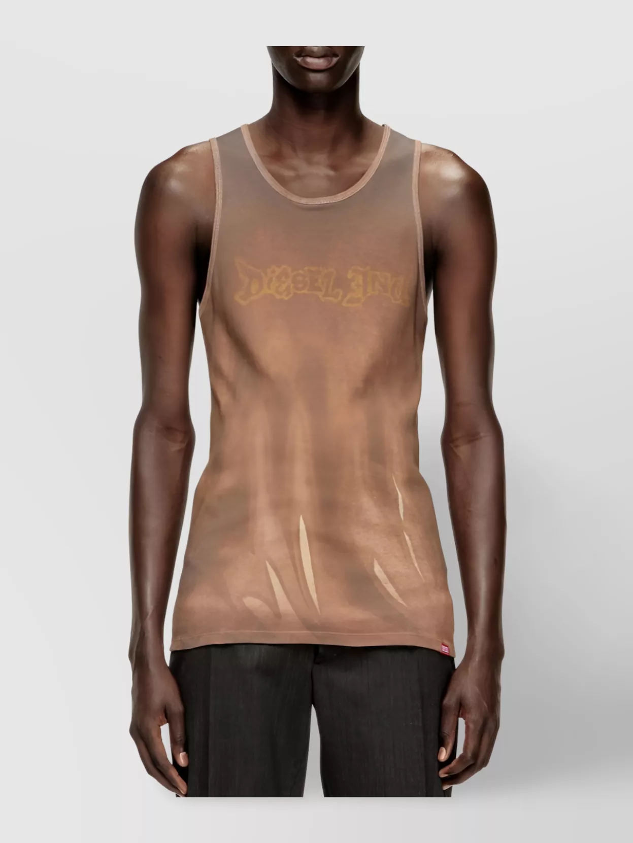Diesel Graphic Tie-Dye Sleeveless Top