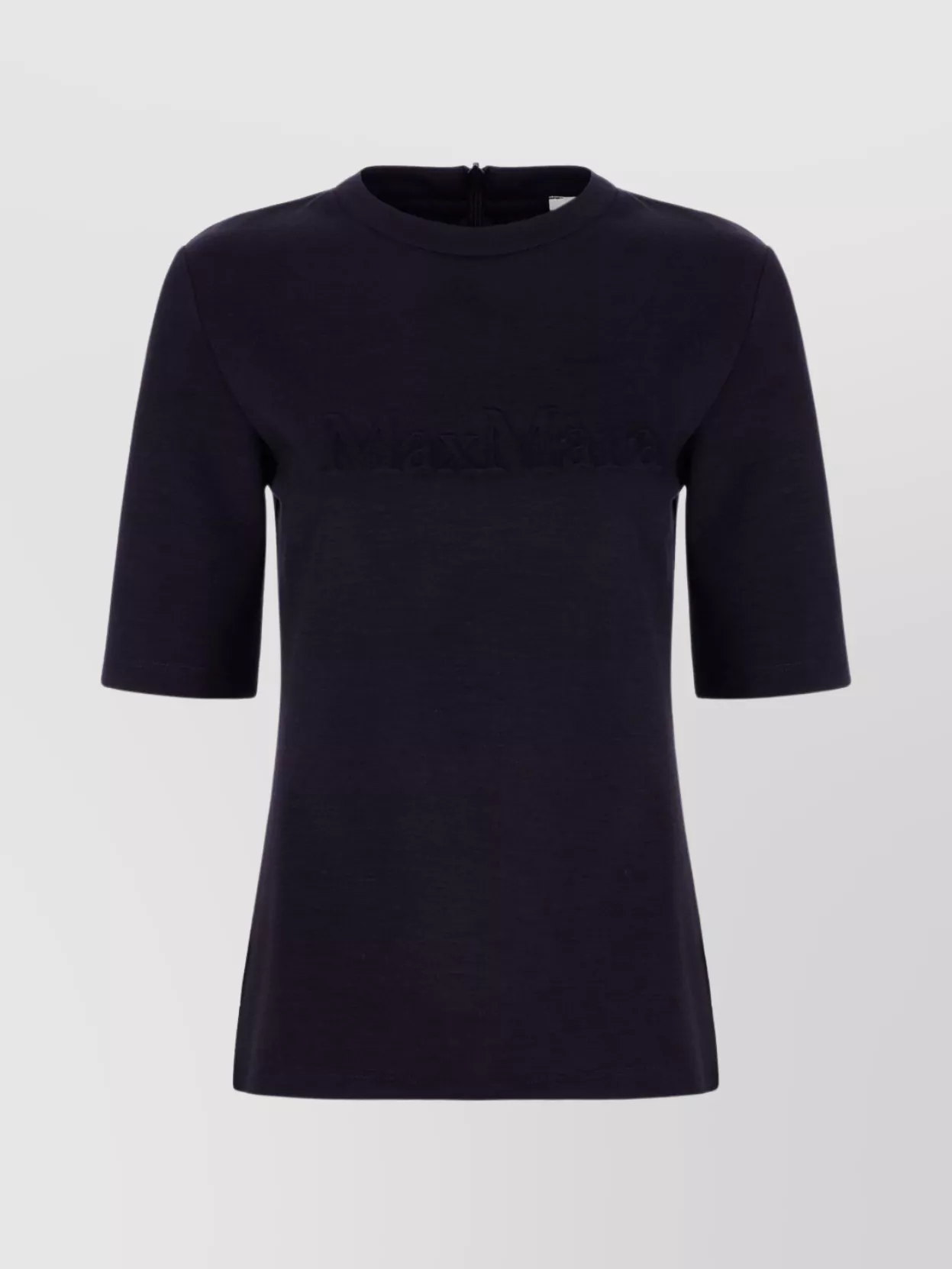 Max Mara Wool Crew Neck T-shirt In Blue