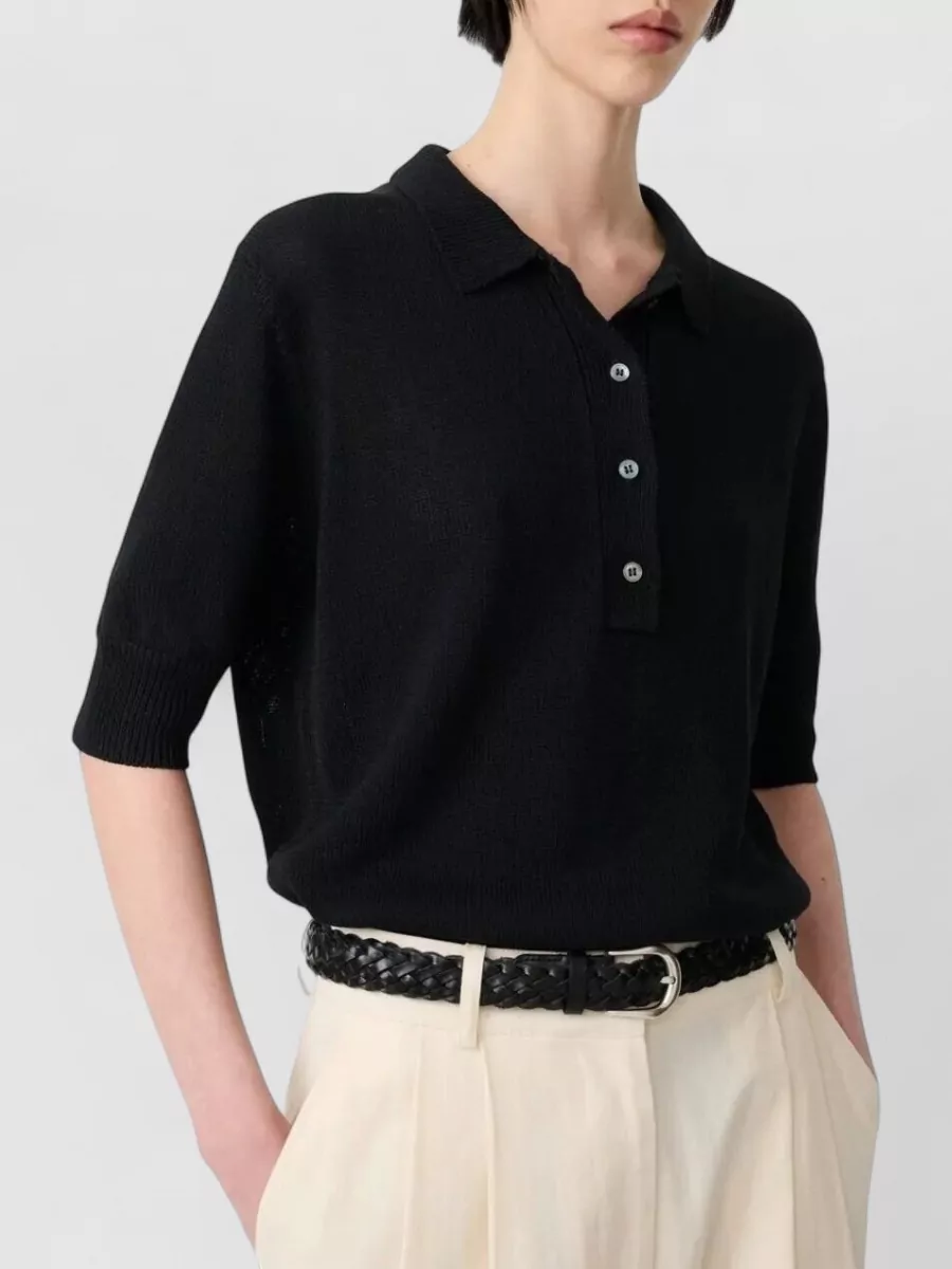 Studio Nicholson Knitted Polo Top