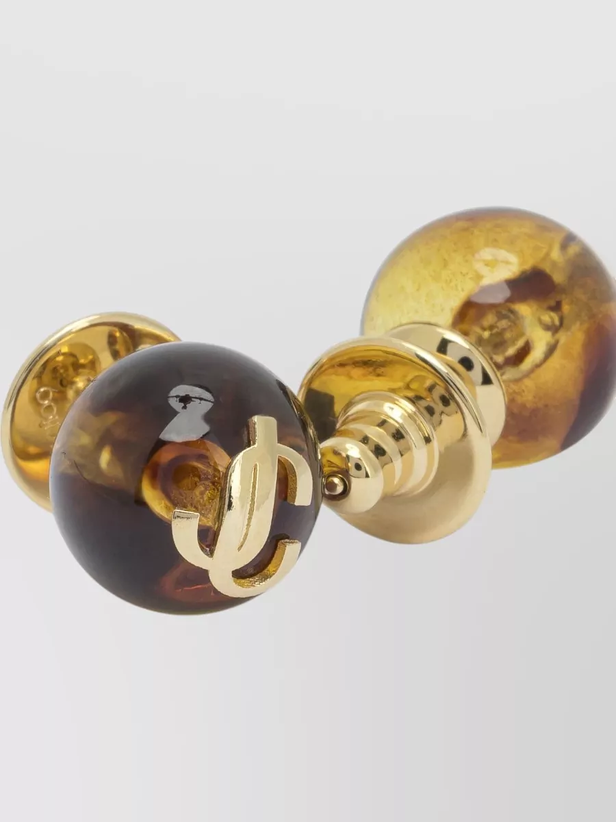 Jimmy Choo Logo Stud Earrings