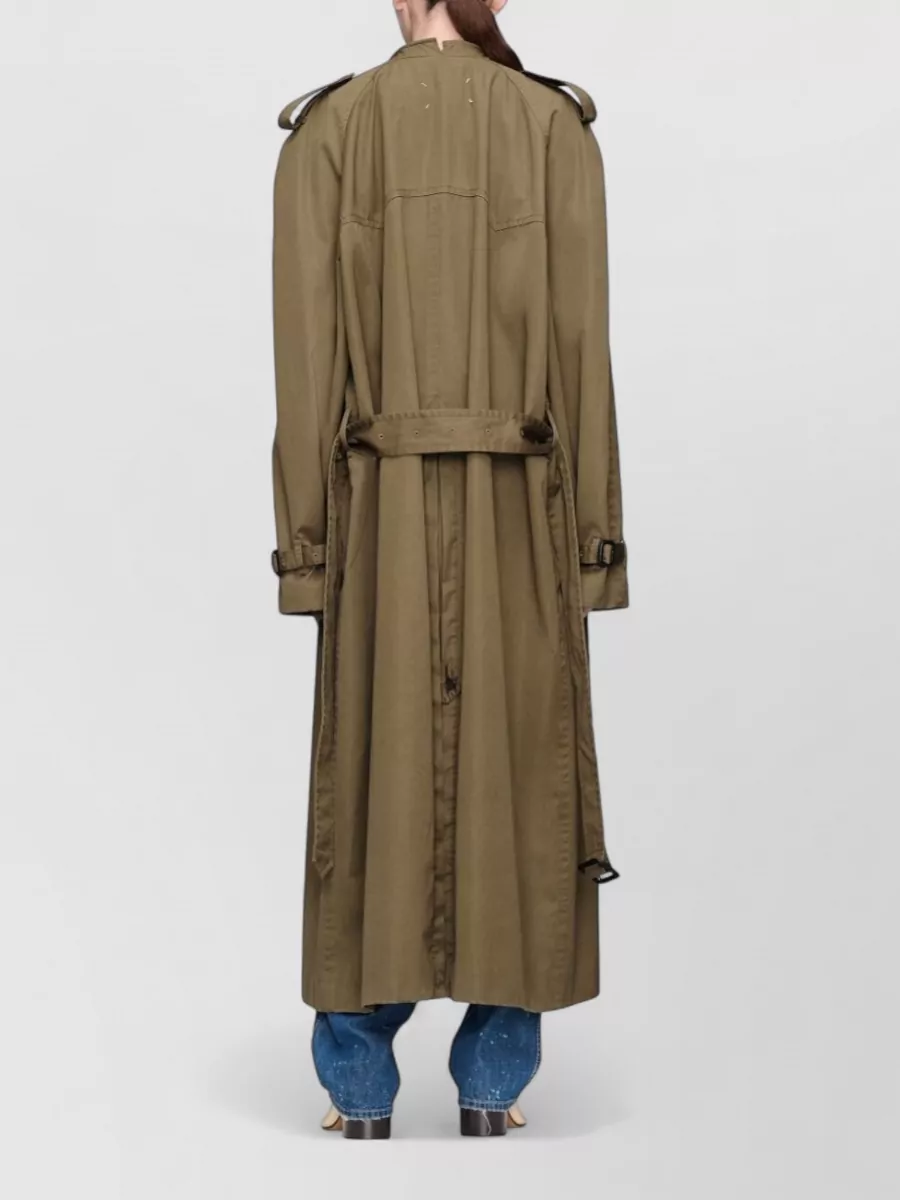 Maison Margiela Cotton Double-Breasted Belted Trench Coat