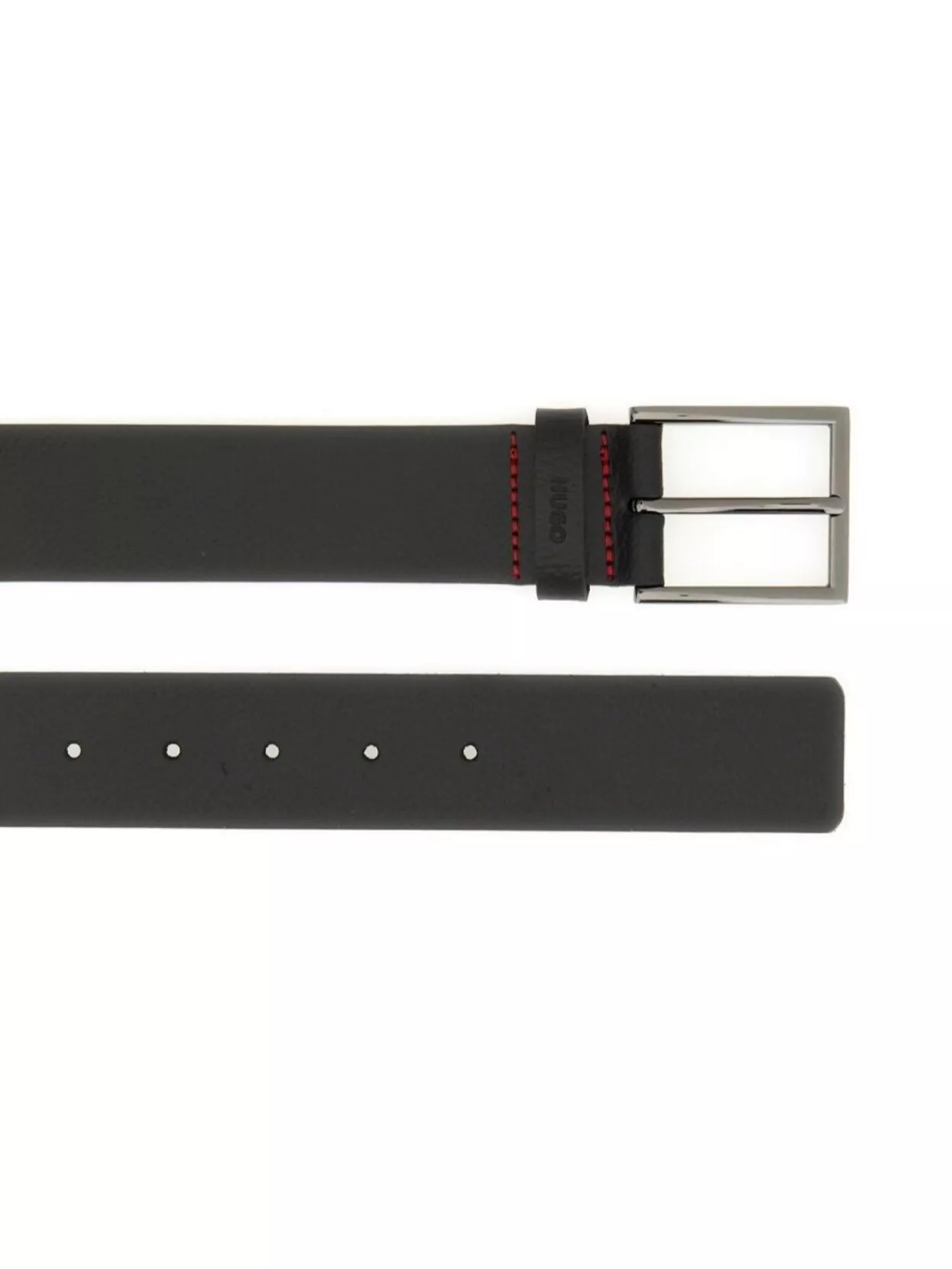 Hugo Smooth Leather Belt Metal Buckle