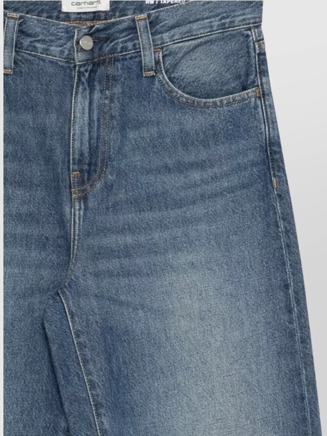 Carhartt Wip Mid Wash Five-Pocket Trousers Rivet Accents