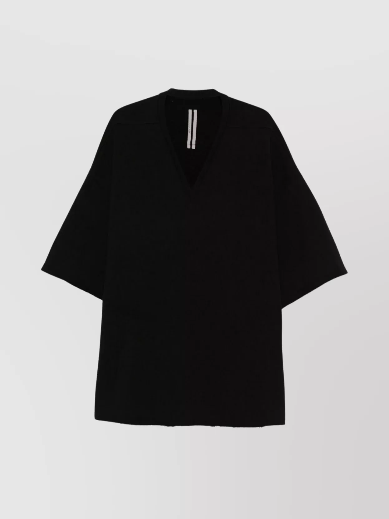 Rick Owens - v-neck t-shirt oversized raw edges