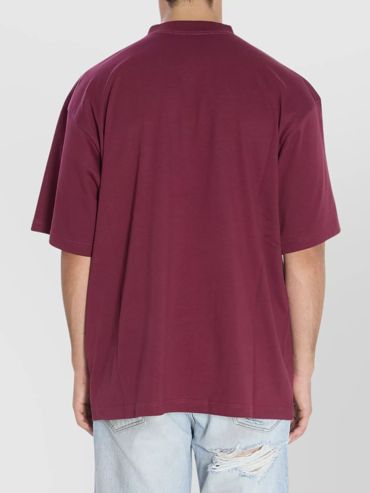 Balenciaga Cotton Oversized T-Shirt Ribbed Crew Neck