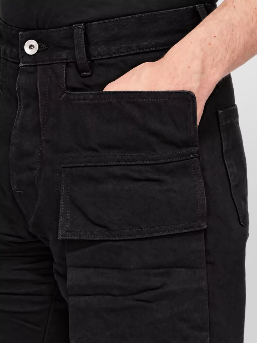 Rick Owens Denim Cargo Cutoff Shorts