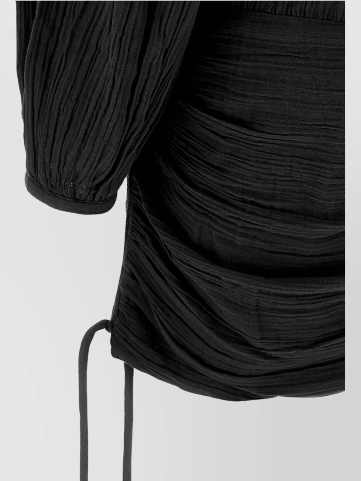 Isabel Marant Dress Drawstring Trimmed Sleeves Pleats