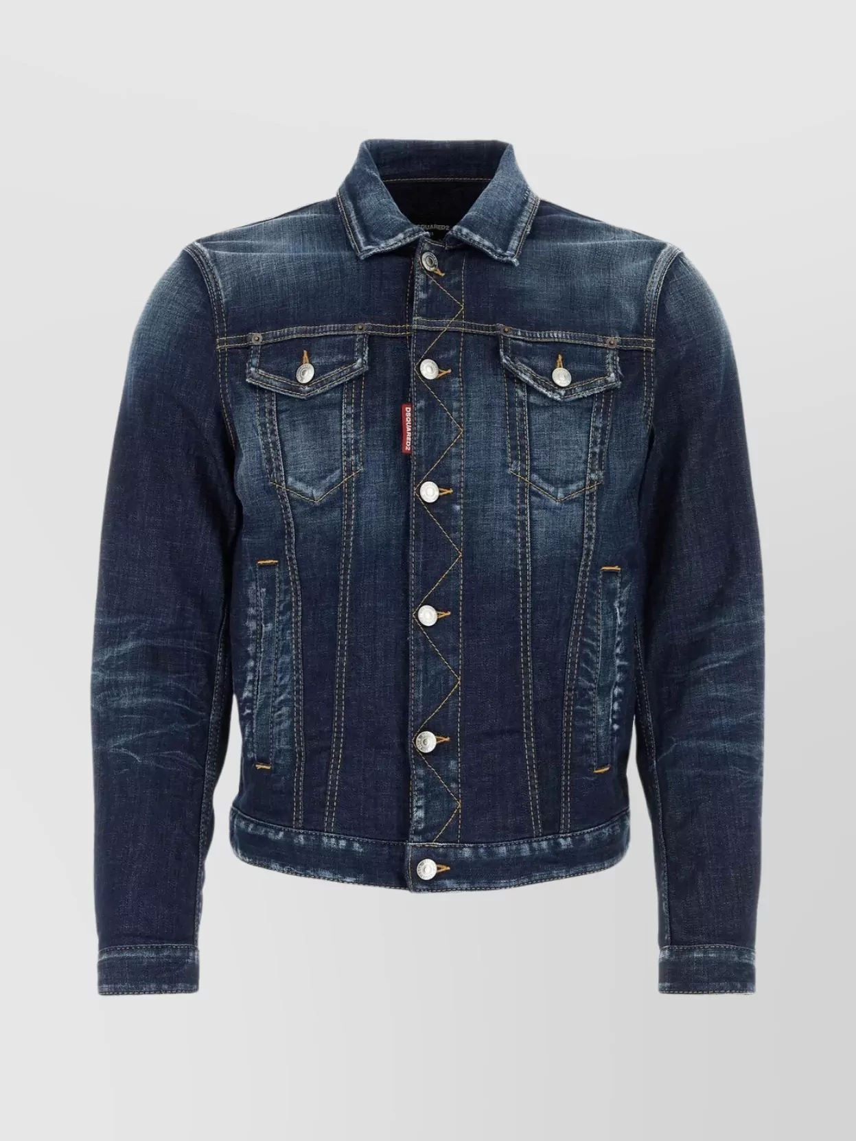Shop Dsquared2 Buttoned Waist Denim Jacket In Blue