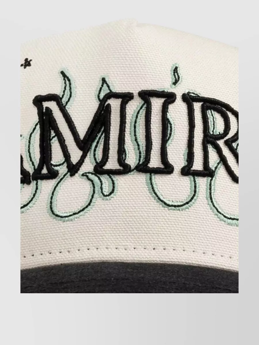 Amiri cotton flame print baseball cap