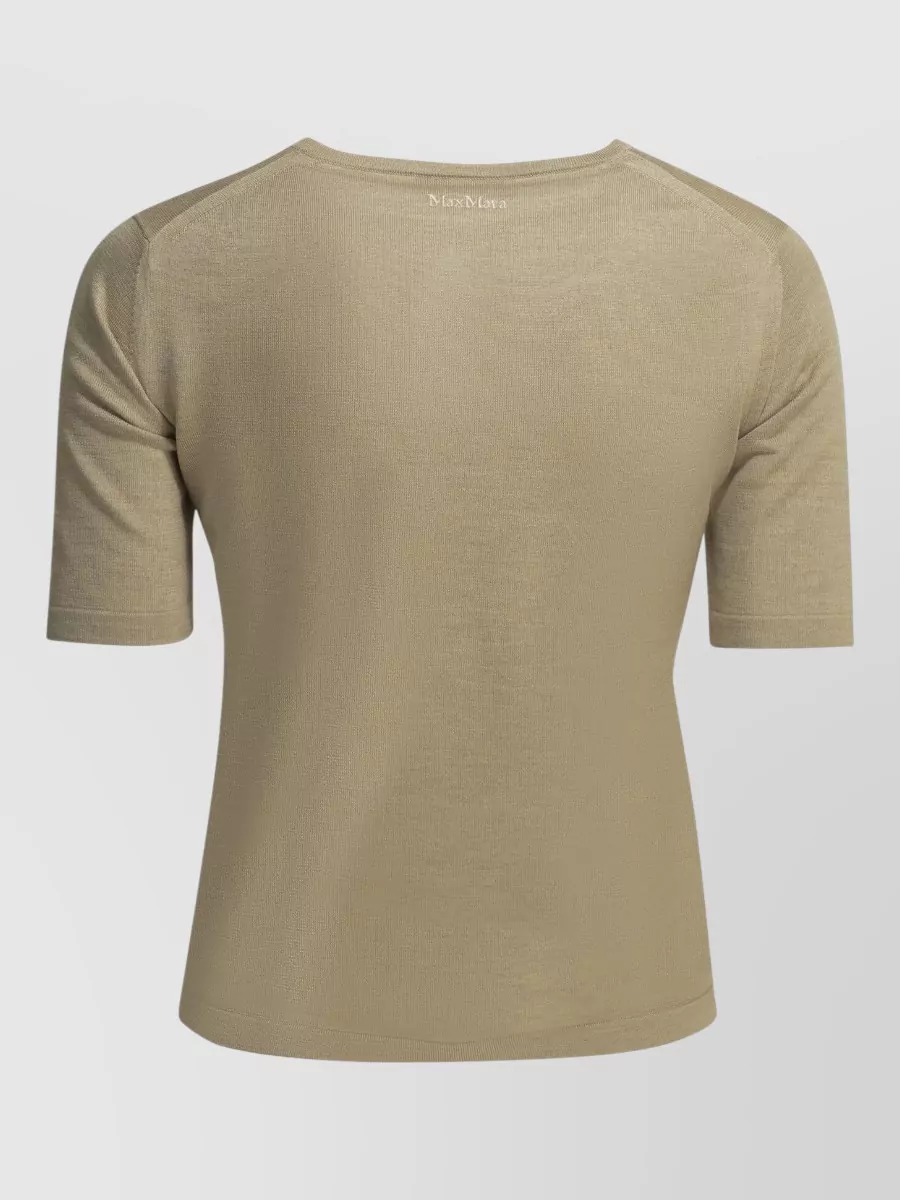 Max Mara Silk Cashmere Round Neck Knitted Top