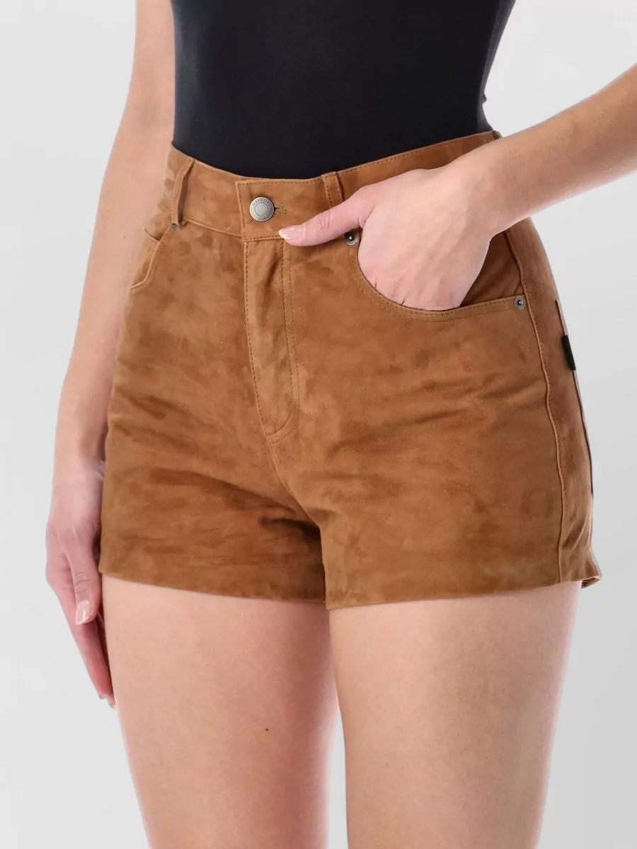 Haikure Brit Suede Shorts Belt Loops Pockets