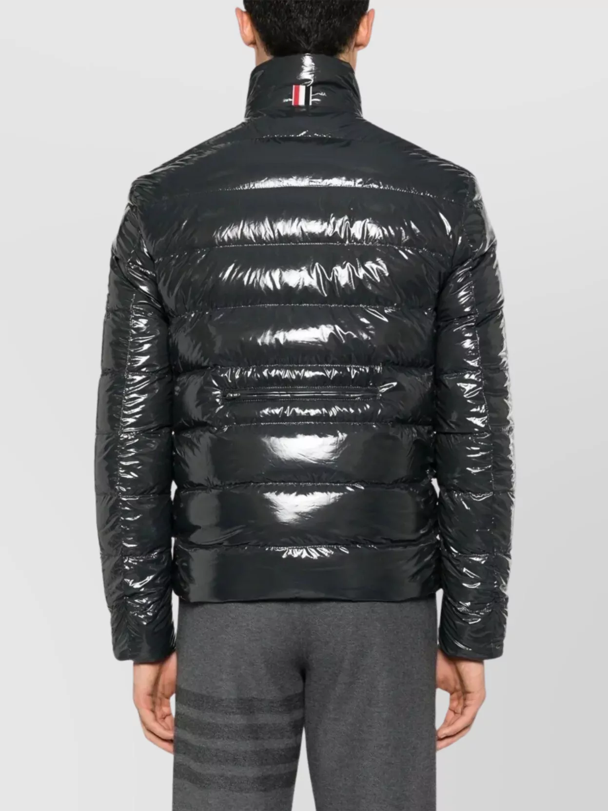 Thom Browne Reversible Padded Zip-Up Jacket With High Neck